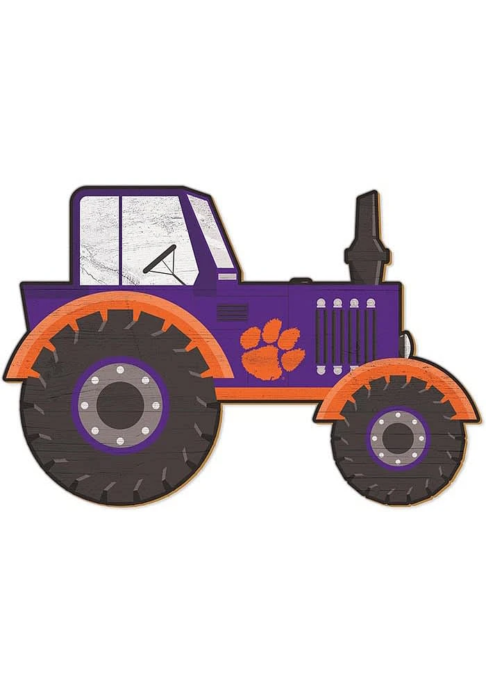 Clemson Tigers Tractor Cutout Sign - Orange
