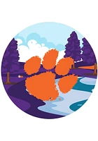 Clemson Tigers Landscape Circle Sign - Orange