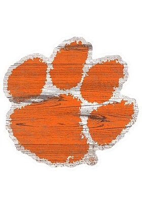 Clemson Tigers Team Logo 8 Inch Cutout Sign - Orange