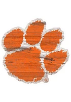 Clemson Tigers Team Logo 8 Inch Cutout Sign - Orange