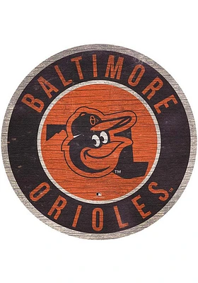 Baltimore Orioles 12 in Circle State Sign - Black