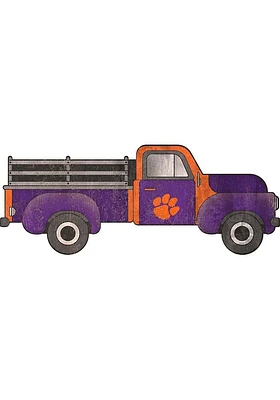 Clemson Tigers 15 Inch Truck Sign - Orange
