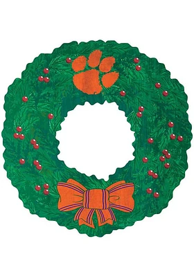 Clemson Tigers Team Wreath 16 Inch Sign - Orange