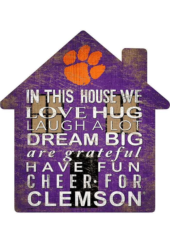 Clemson Tigers 12 inch House Sign - Orange