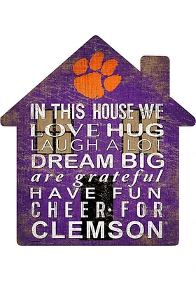 Clemson Tigers 12 inch House Sign - Orange