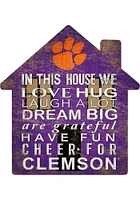 Clemson Tigers 12 inch House Sign - Orange
