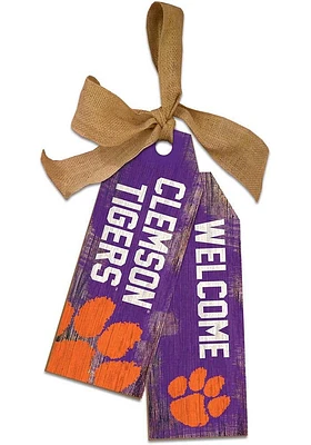 Clemson Tigers Team Tags Sign - Orange