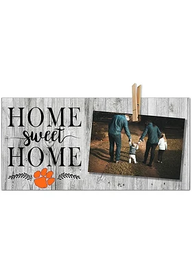 Clemson Tigers Home Sweet Home Clothespin Picture Frame - Orange