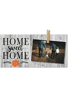 Clemson Tigers Home Sweet Home Clothespin Picture Frame - Orange
