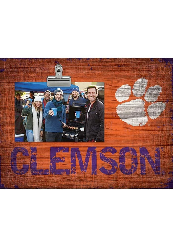 Clemson Tigers Team Clip Picture Frame - Orange