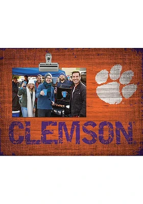 Clemson Tigers Team Clip Picture Frame - Orange