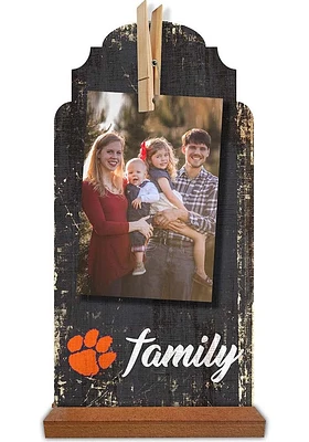 Clemson Tigers Family Clothespin Sign - Orange