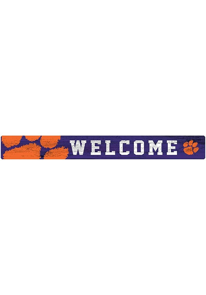 Clemson Tigers Welcome Strip Sign - Orange