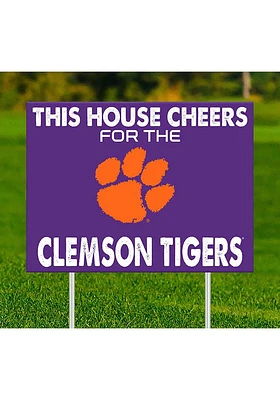 Clemson Tigers This House Cheers For Yard Sign - Orange