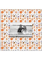 Clemson Tigers Floral Pattern Picture Frame - Orange