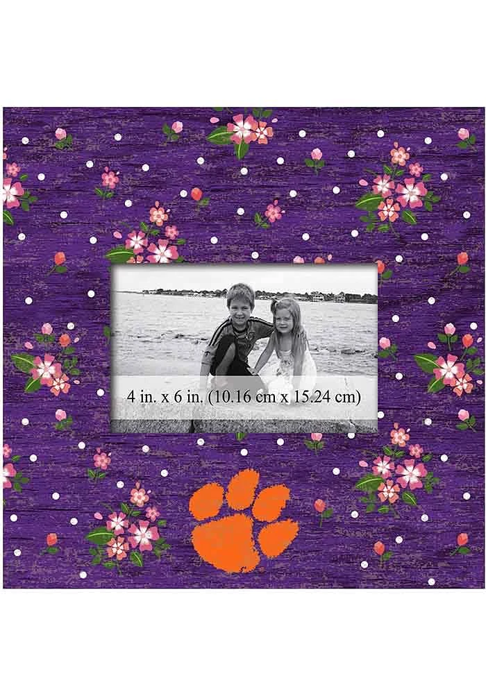 Clemson Tigers Floral Picture Frame - Orange