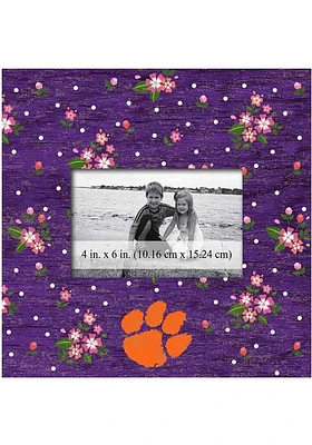 Clemson Tigers Floral Picture Frame - Orange