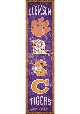 Clemson Tigers Heritage Banner 6x24 Sign - Orange