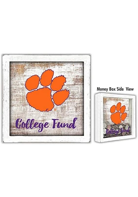 Clemson Tigers College Fund Box Sign - Orange