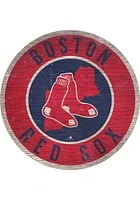 Boston Red Sox 12 in Circle State Sign - Red