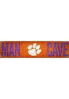 Clemson Tigers Man Cave 6x24 Sign - Orange
