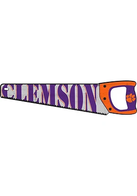 Clemson Tigers Wood Handsaw Sign - Orange