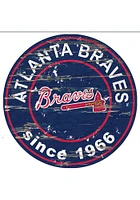 Atlanta Braves Established Date Circle 24 Inch Sign - Blue