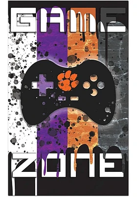 Clemson Tigers Grunge Game Zone Sign - Orange