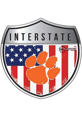 Clemson Tigers 24in Americana Interstate Sign - Orange