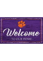 Clemson Tigers Team Welcome 11x19 Sign - Orange