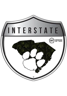 Clemson Tigers 24in OHT Camo Interstate Sign - Orange