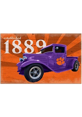 Clemson Tigers Established Truck Sign - Orange