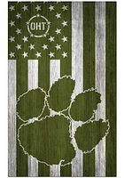 Clemson Tigers 11x19 OHT Military Flag Sign - Orange