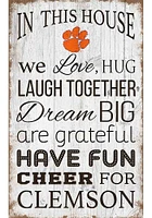 Clemson Tigers In This House 11x19 Sign - Orange