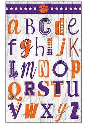 Clemson Tigers Alphabet Sign - Orange