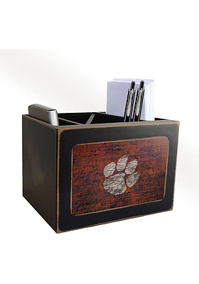 Clemson Tigers Distressed Desktop Organizer Desk Accessory