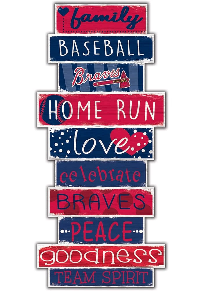 Atlanta Braves Celebrations Stack 24 Inch Sign - Red