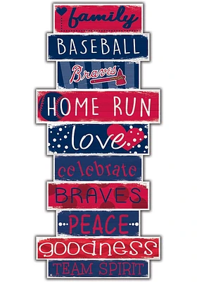 Atlanta Braves Celebrations Stack 24 Inch Sign - Red