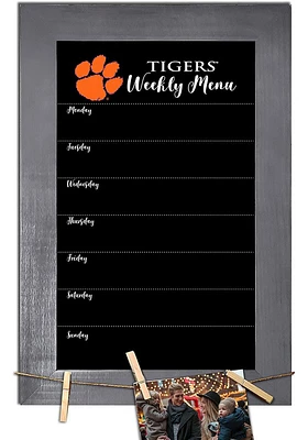 Clemson Tigers Weekly Chalkboard Picture Frame - Orange