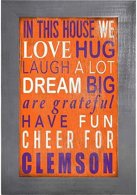 Clemson Tigers In This House Picture Frame - Orange