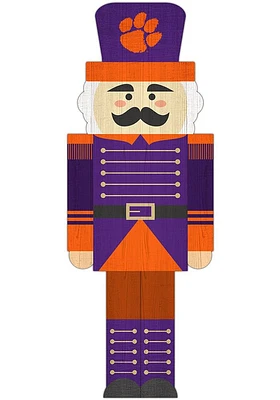Clemson Tigers 31 Inch Nutcracker Leaner Sign - Orange