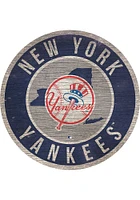New York Yankees 12 in Circle State Sign - Blue