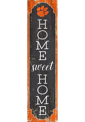 Clemson Tigers 48 Inch Home Sweet Home Leaner Sign - Orange