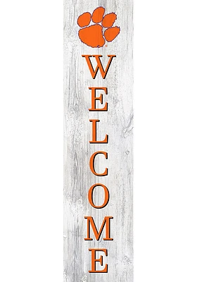 Clemson Tigers 48 Inch Welcome Leaner Sign - Orange