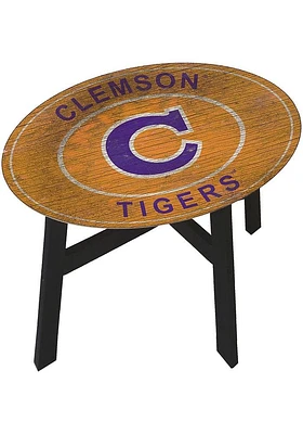 Clemson Tigers Vintage Heritage Side Orange End Table