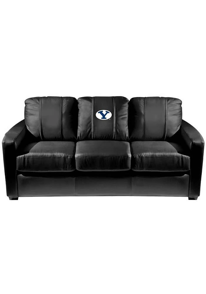 BYU Cougars Faux Leather Sofa - Black