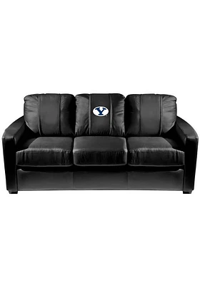BYU Cougars Faux Leather Sofa - Black