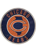 Chicago Bears 12 in Circle State Sign - Blue