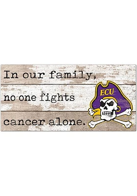 East Carolina Pirates No One Fights Alone Sign - Purple