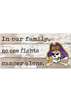 East Carolina Pirates No One Fights Alone Sign - Purple